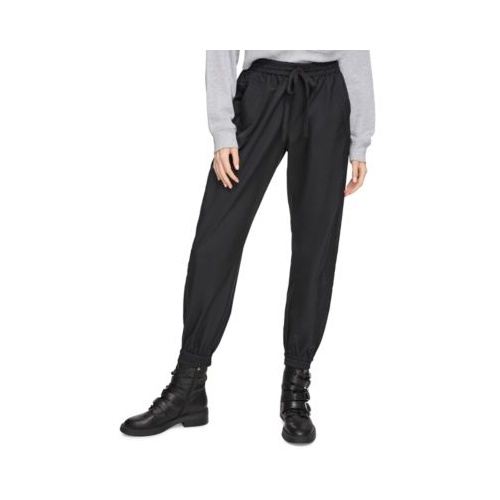 DKNY Womens Tie-Waist Pull-On Jogger Pants