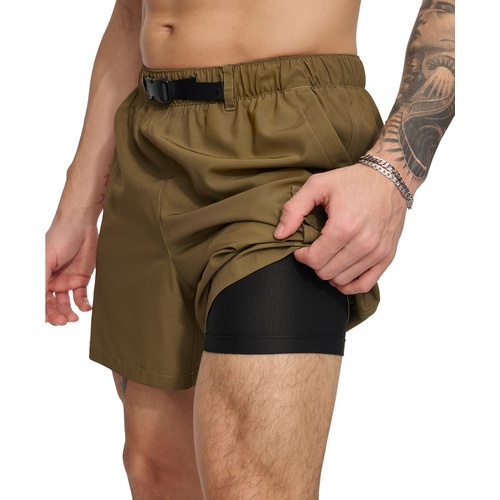 DKNY Mens Stretch Cargo Pocket Hybrid 5 Volley Shorts