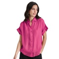 Womens Short-Sleeve Button-Front Shirt