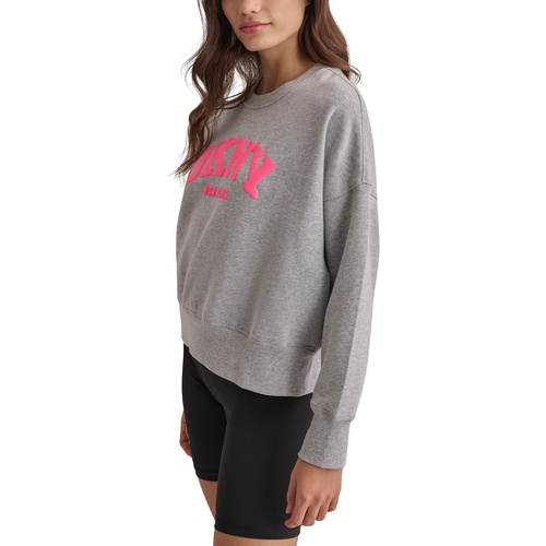 DKNY Womens Varsity Puffed Logo Sweatshirt