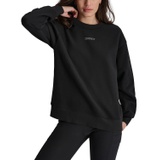 Womens Mini-Stud-Logo Drop-Shoulder Sweatshirt