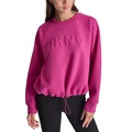 Womens Varsity Puffed Logo Drawcord Sweatshirt