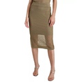 Womens Open-Stitch Pencil Skirt