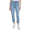 Womens High-Rise Slim Straight Jeans