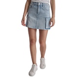 Womens Denim Cargo Mini Skirt