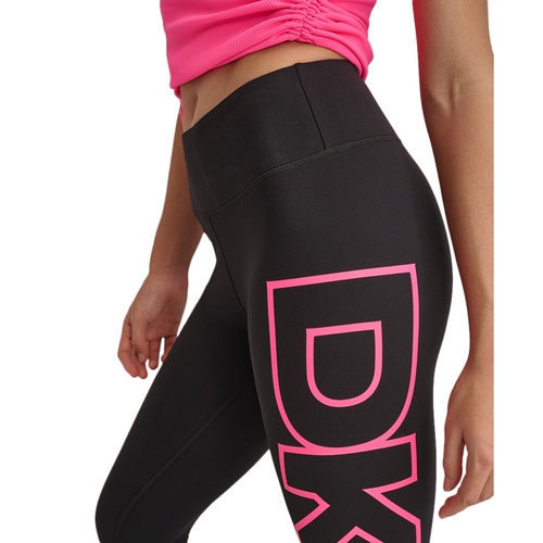 DKNY Womens High-Rise Logo Graphic 7/8 Leggings