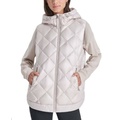 Womens Quilted Curved Hem Puffer Vest with Pop Mesh Lining