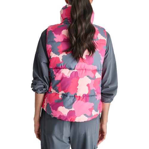 DKNY Womens Printed Puffer Vest