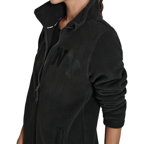 DKNY Sport Womens Tech Fleece Logo Jacket