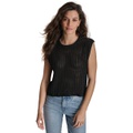 Womens Ribbed Sleeveless Sweater Vest