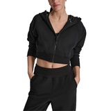 Sport Womens Full-Zip Cropped Fleece Hoodie