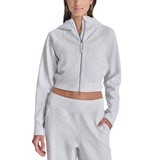 Sport Womens Full-Zip Cropped Fleece Hoodie