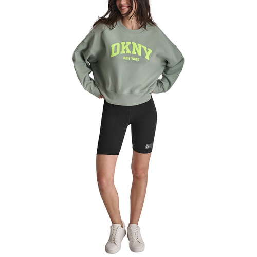 DKNY Womens Varsity Puffed Logo Sweatshirt