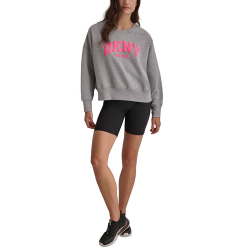 DKNY Womens Varsity Puffed Logo Sweatshirt