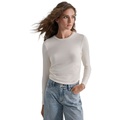 Petite Long-Sleeve Ribbed Crewneck