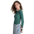 Petite Long-Sleeve Ribbed Crewneck