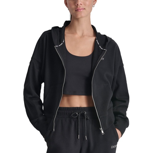 DKNY Sport Womens Studded Logo Hoodie