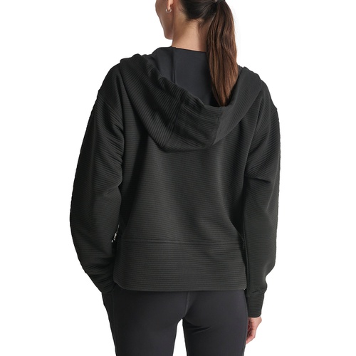 DKNY Womens Tech Ottoman Full-Zip Hoodie