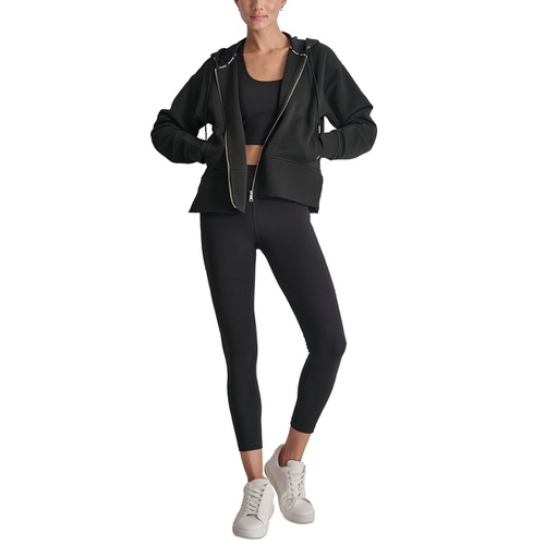 DKNY Womens Tech Ottoman Full-Zip Hoodie