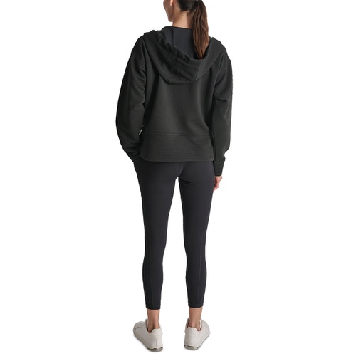 DKNY Womens Tech Ottoman Full-Zip Hoodie