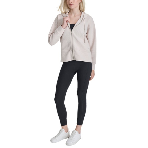 DKNY Womens Tech Ottoman Full-Zip Hoodie