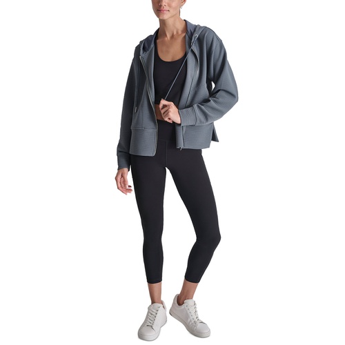 DKNY Womens Tech Ottoman Full-Zip Hoodie