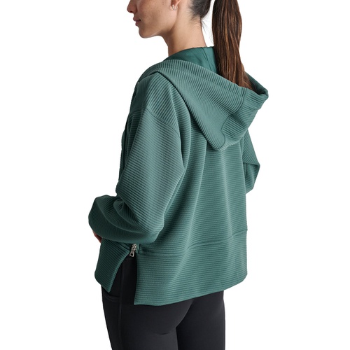 DKNY Womens Tech Ottoman Full-Zip Hoodie