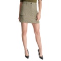 Petite Printed Button-Front Cargo Mini Skirt