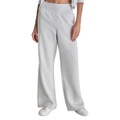 Sport Womens Embroidered-Logo Wide-Leg Fleece Sweatpants