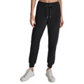 DKNY Womens Embroidered Logo Cuff Fleece Jogger Sweatpants