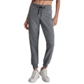 DKNY Womens Embroidered Logo Cuff Fleece Jogger Sweatpants