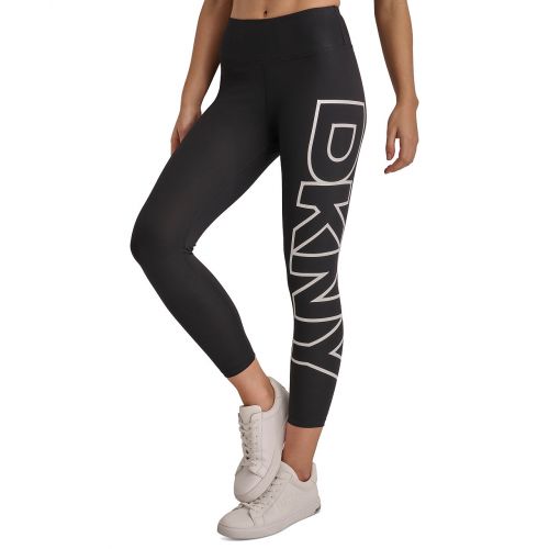 DKNY Womens High-Rise Logo Graphic 7/8 Leggings