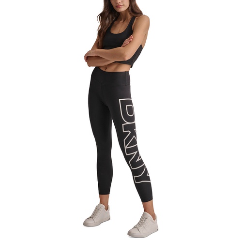 DKNY Womens High-Rise Logo Graphic 7/8 Leggings