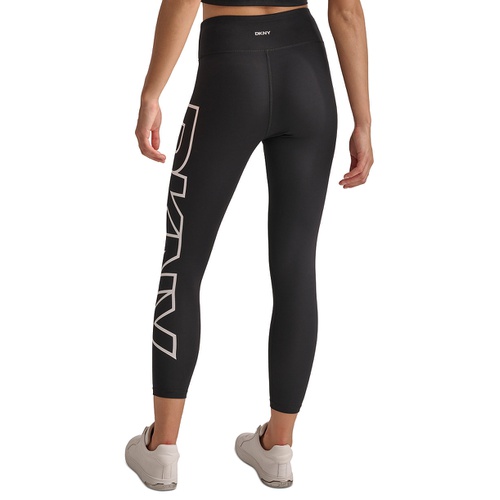 DKNY Womens High-Rise Logo Graphic 7/8 Leggings