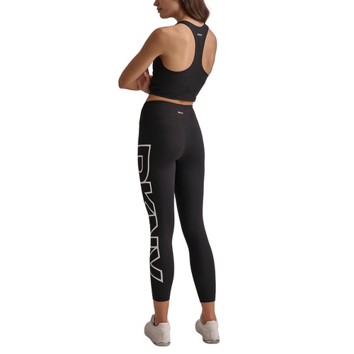 DKNY Womens High-Rise Logo Graphic 7/8 Leggings