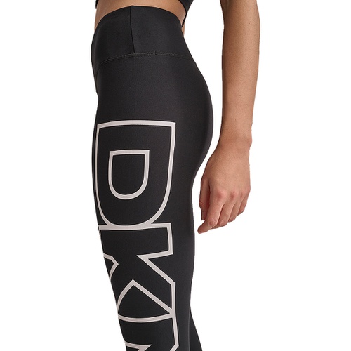 DKNY Womens High-Rise Logo Graphic 7/8 Leggings