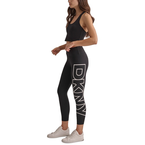 DKNY Womens High-Rise Logo Graphic 7/8 Leggings