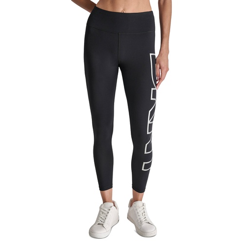 DKNY Womens High-Rise Logo Graphic 7/8 Leggings