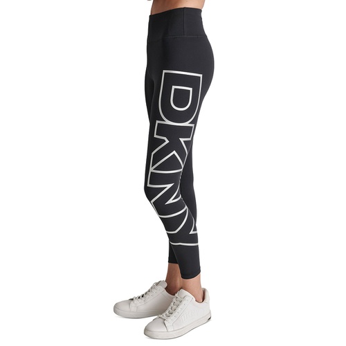 DKNY Womens High-Rise Logo Graphic 7/8 Leggings