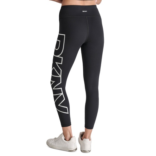 DKNY Womens High-Rise Logo Graphic 7/8 Leggings