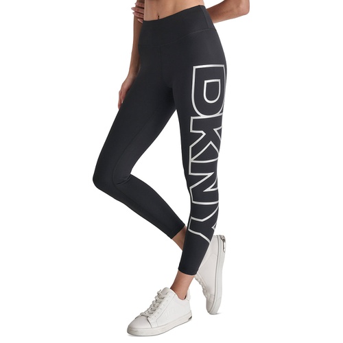 DKNY Womens High-Rise Logo Graphic 7/8 Leggings