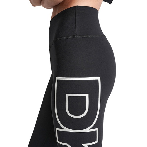 DKNY Womens High-Rise Logo Graphic 7/8 Leggings