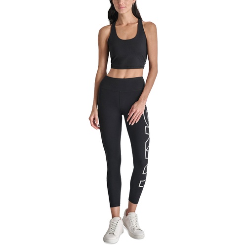 DKNY Womens High-Rise Logo Graphic 7/8 Leggings