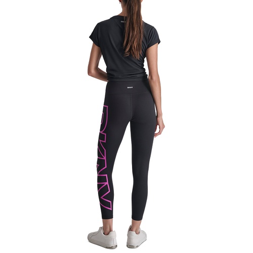 DKNY Womens High-Rise Logo Graphic 7/8 Leggings