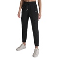 Womens Studded-Logo Cargo Jogger Fleece Sweatpants