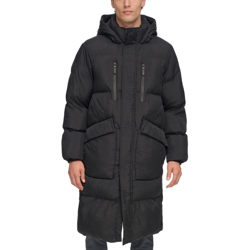 DKNY Mens Quilted Hooded Duffle Parka