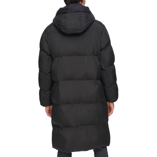 DKNY Mens Quilted Hooded Duffle Parka