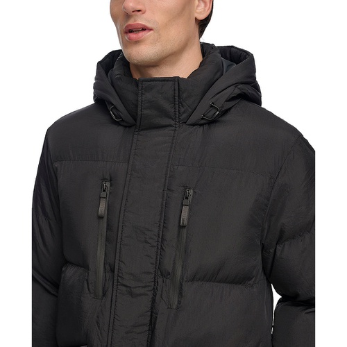 DKNY Mens Quilted Hooded Duffle Parka