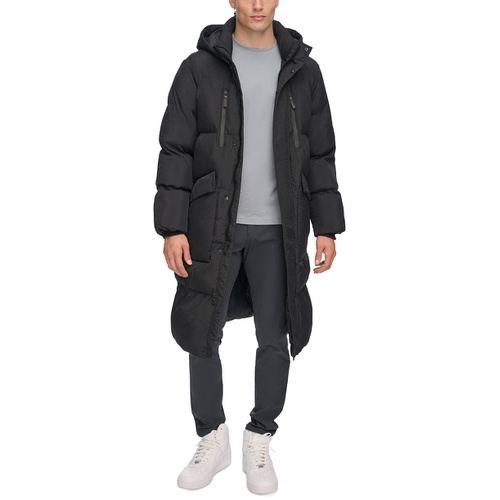 DKNY Mens Quilted Hooded Duffle Parka