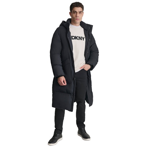 DKNY Mens Quilted Hooded Duffle Parka